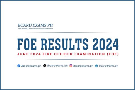 fire officer exam 2024|FOE RESULTS: June 2024 Fire Officer Exam List of Passers, All .